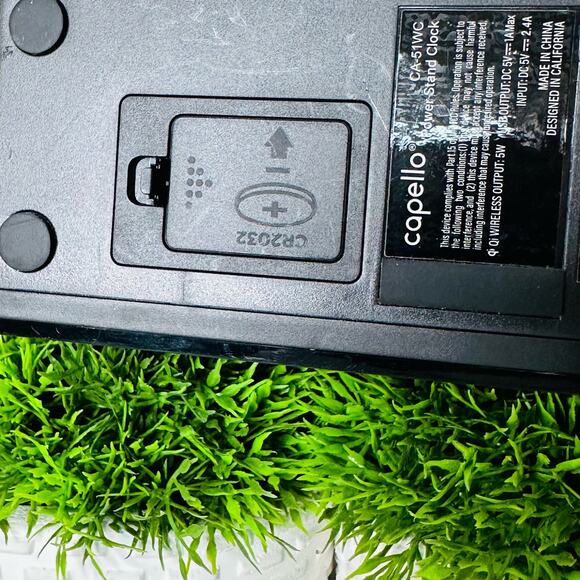 Capello Power Stand Alarm Table Clock Black - Picture 5 of 5